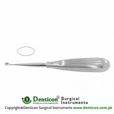 Schede Bone Curette Oval - Fig. 3 Stainless Steel, 17 cm - 6 3/4" Scoop Size 7.4 mm